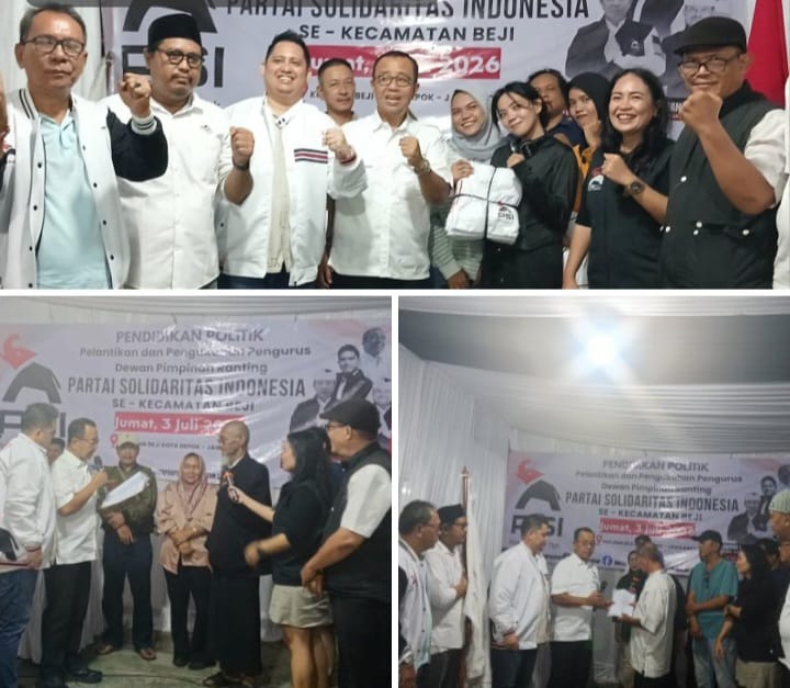 DPRT PSI Se-Kecamatan Beji Dilantik DPD PSI Kota Depok